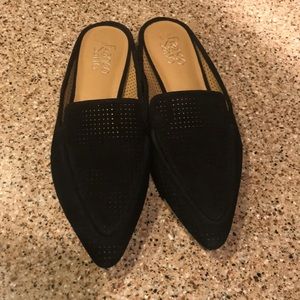 Pointed toe mule slide on flats